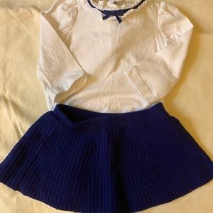 Janie and Jack shirt and skirt